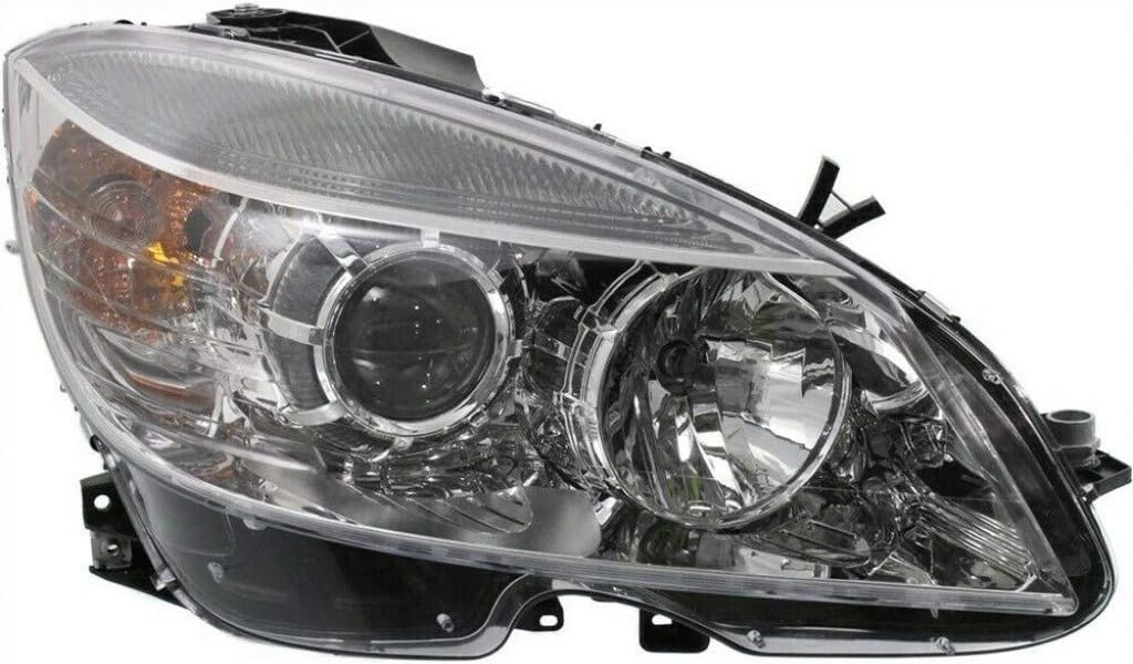 Headlight Assembly for Mercedes-Benz C300 2008-2011 Passenger Side Halogen N90227
