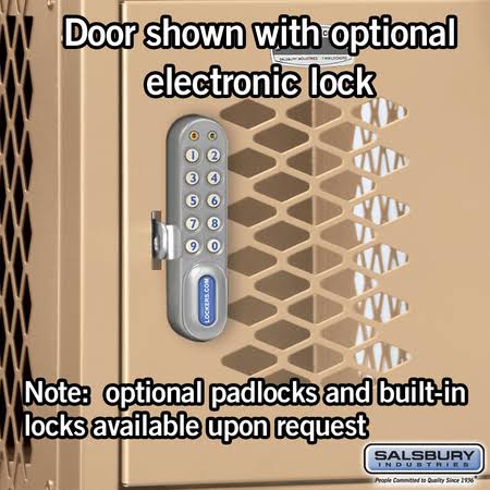 12x22 Wide Five Tier Box Style Vented Metal Locker - Tan V699