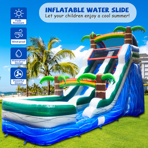 16 ft Inflatable Water Slide with Air Blower K4737