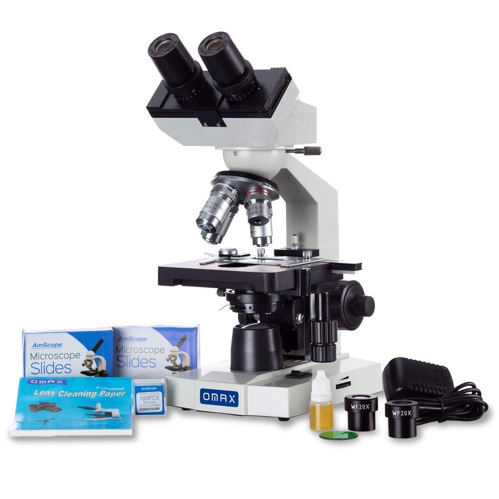 40X-2000X LED Binocular Compound Lab Microscope with Double Layer Mechanical Stage P86509