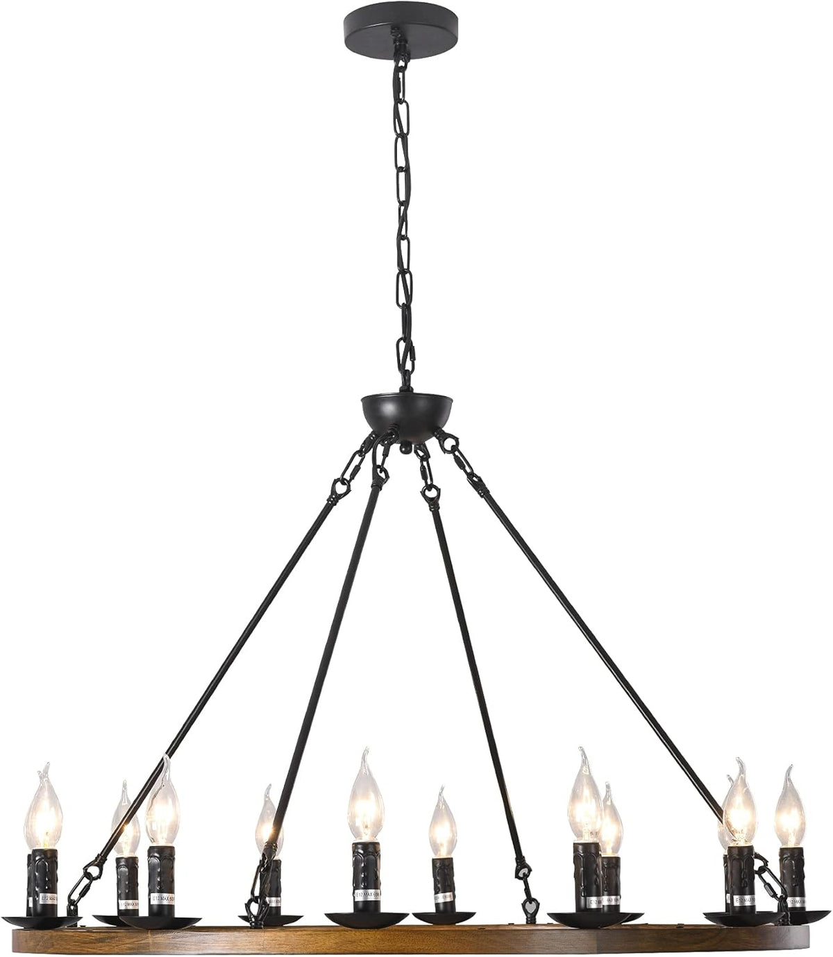8-Lights Wagon Wheel Chandelier B3166