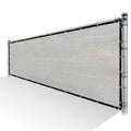 Grey Privacy Fence Screen HDPE Mesh Windscreen with Reinforced Grommets X1926