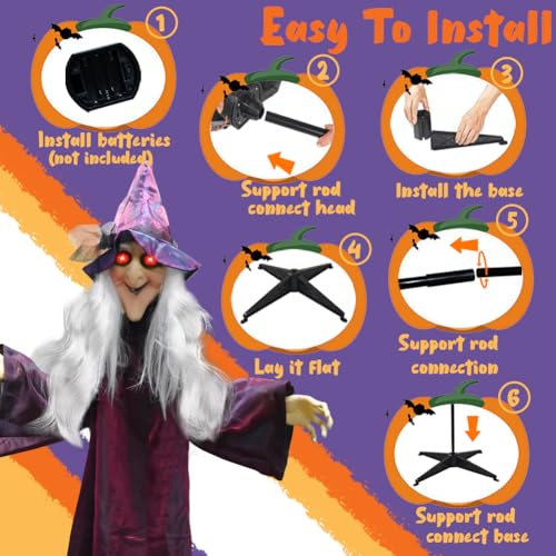 Life Size Talking Animated Witch with Light Up Eyes S165897