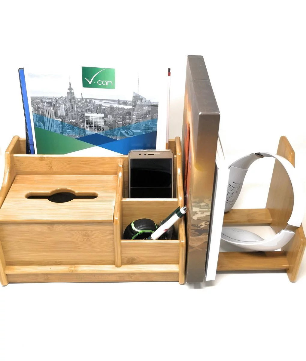 Bamboo Desk Organizer with Extendable Storage J17964