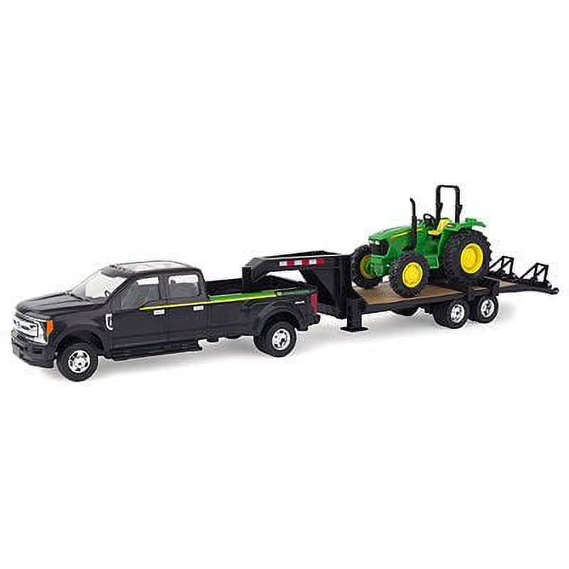 1:32 Scale Tractor with Gooseneck Trailer Hauling Set P656980