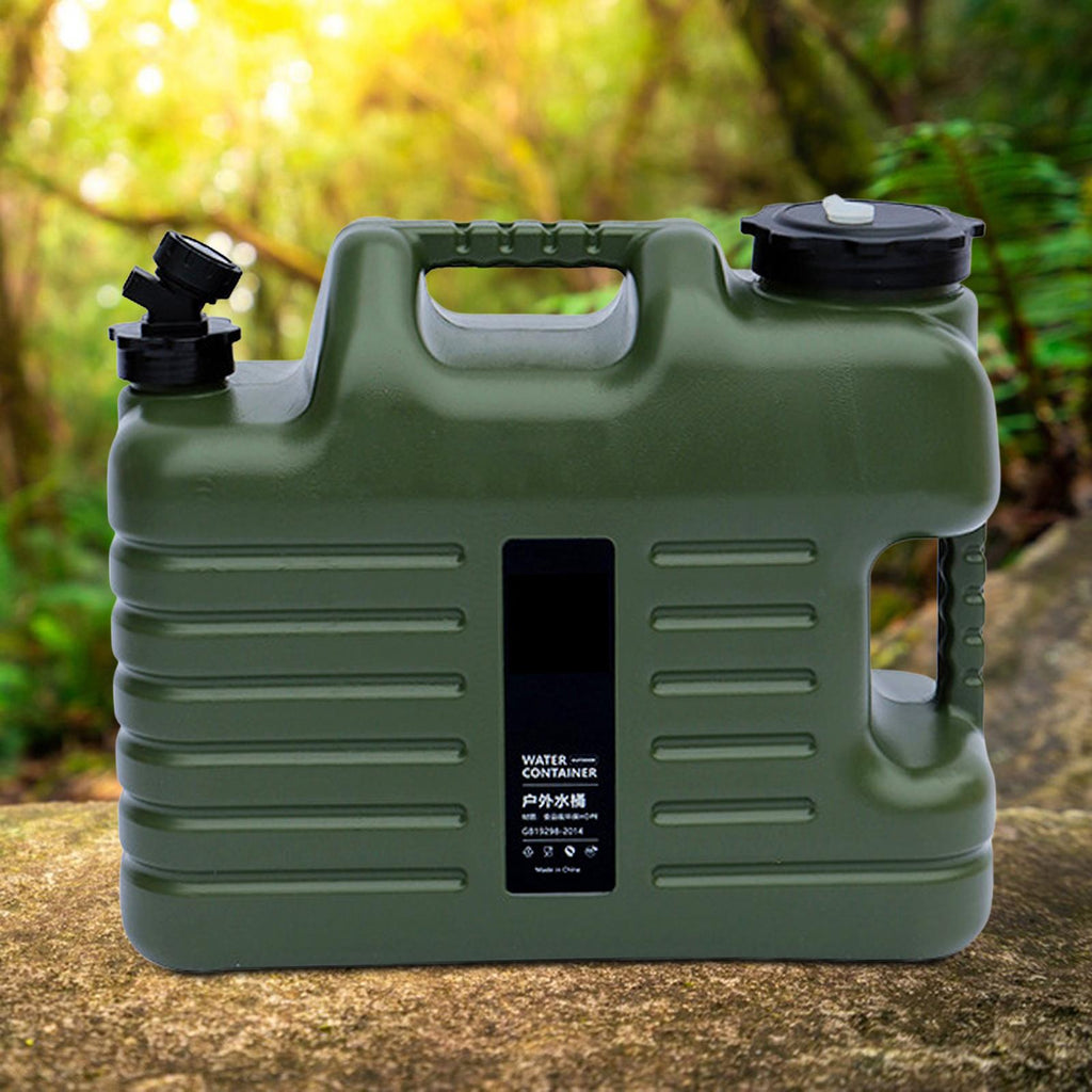 Green 12L Camping Water Storage Jug with Faucet J20509