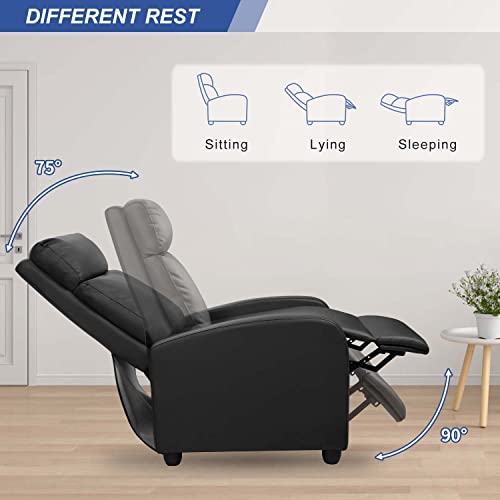 Black PU Leather Recliner Chair X299