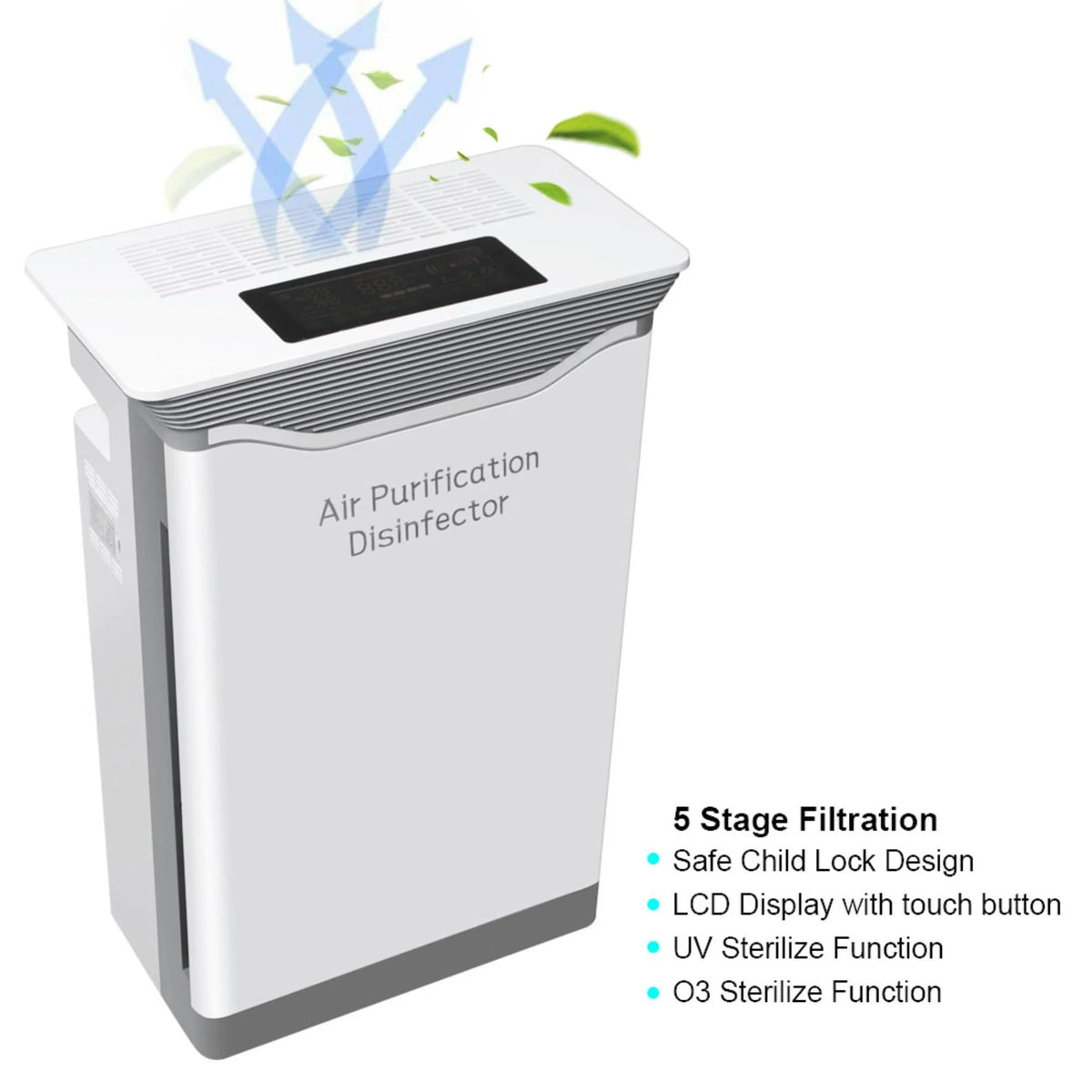 5 Stage Air Purifier with O3 Sterilization & LCD Display L698