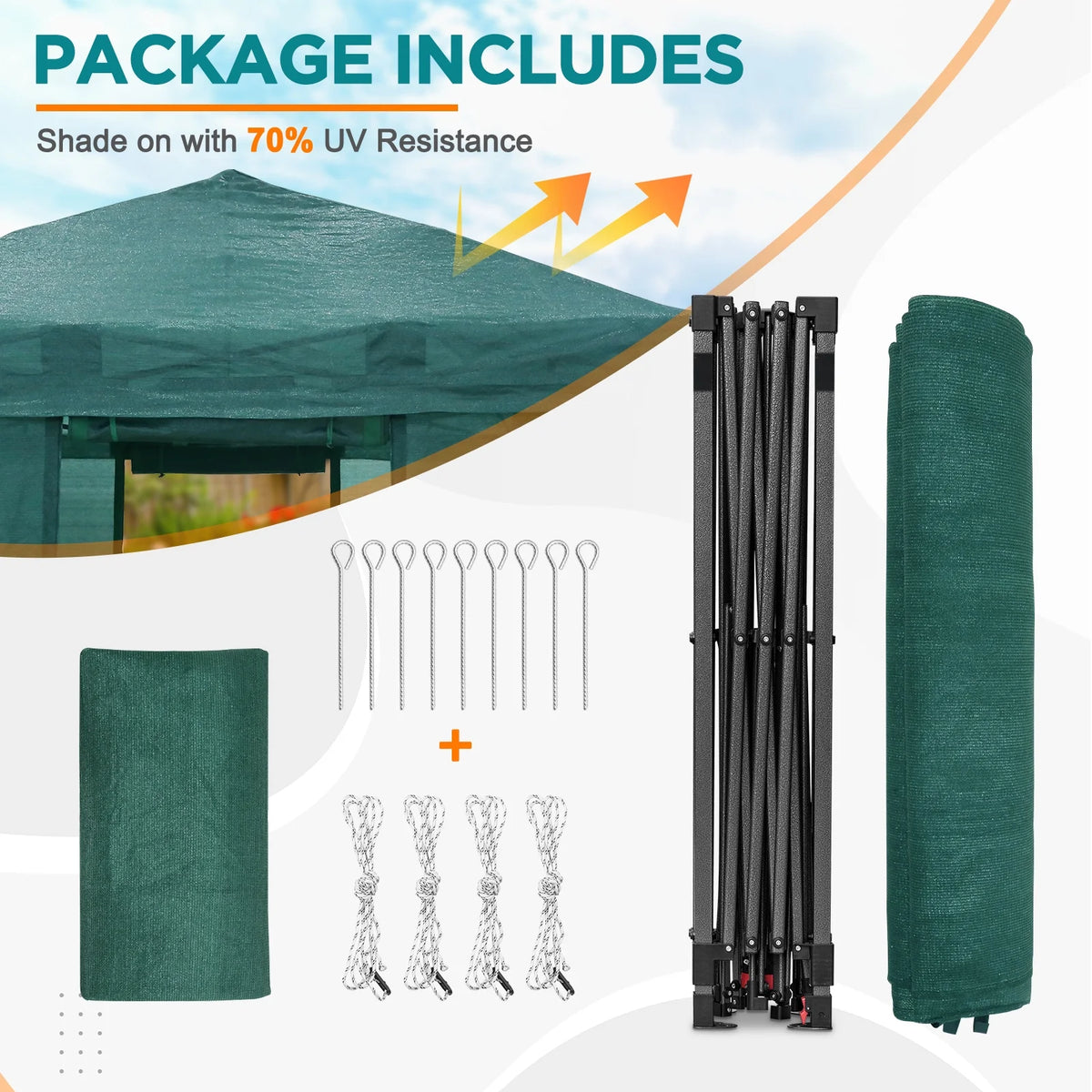 10x10 Pop-up Greenhouse with Mesh Cover X4441