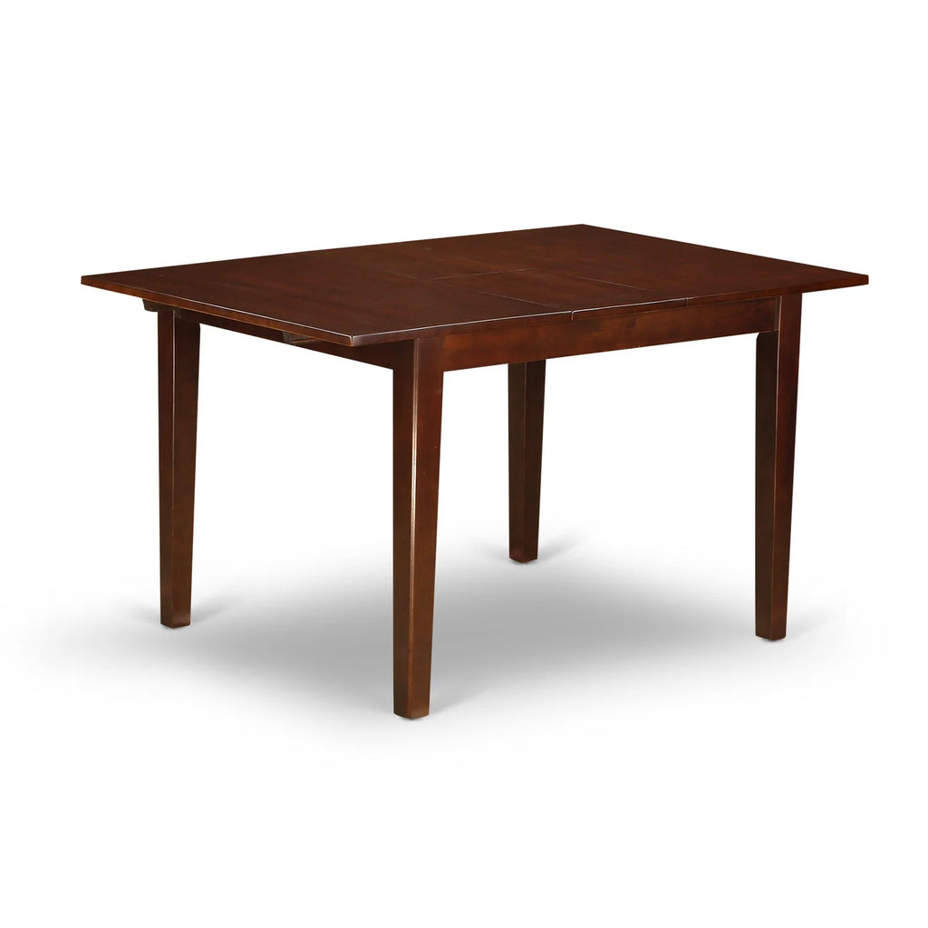 5 Piece Mahogany Rectangular Dinette Set with Leather Seat F8884