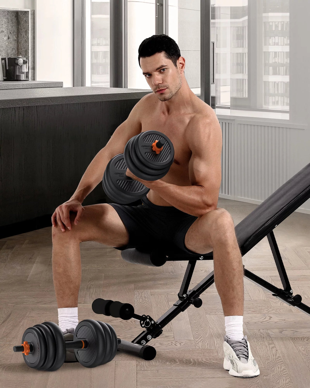 Adjustable 70lbs Free Weight Set N756476