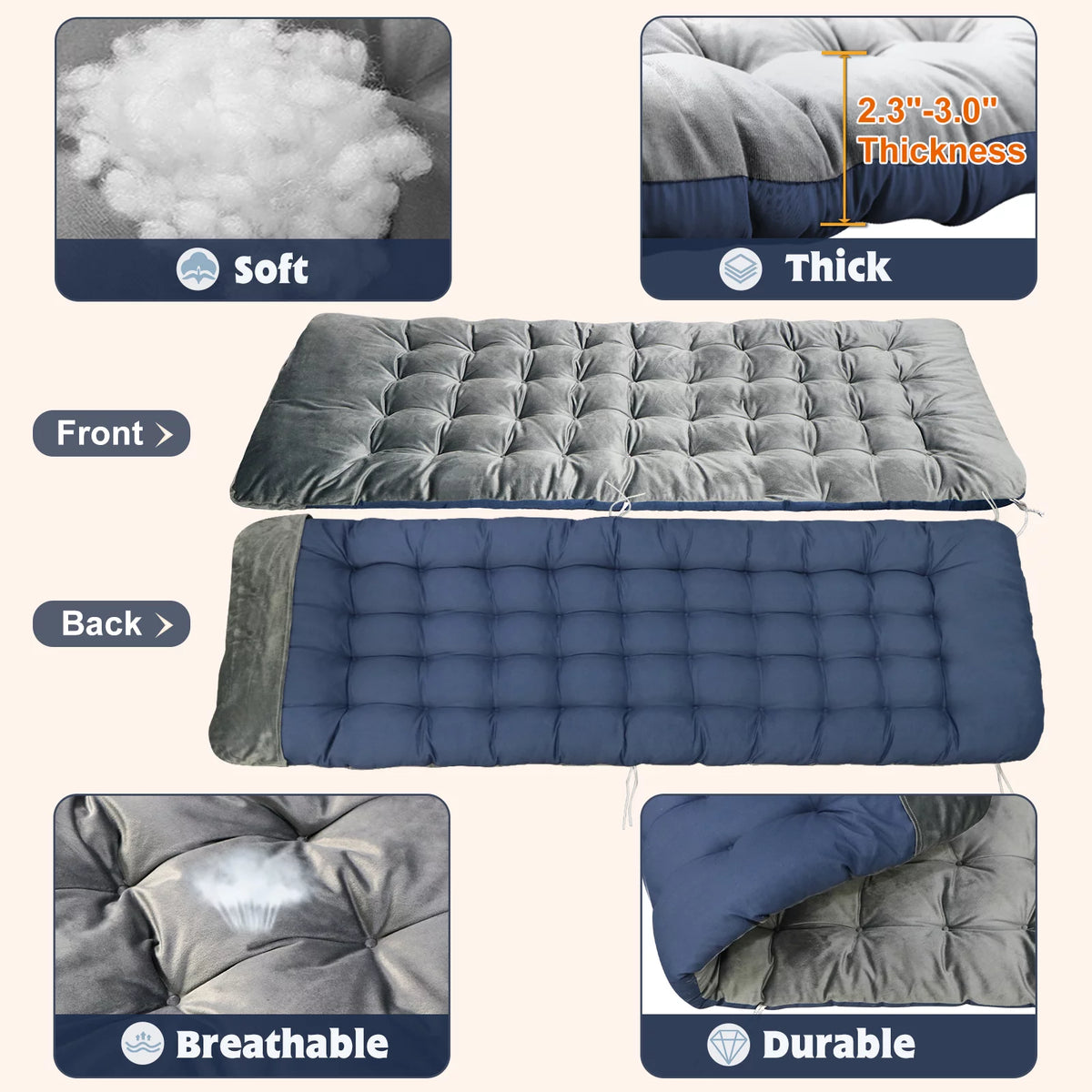 Folding Camping Cot with Pillow & Mattress D71229