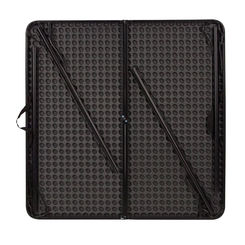 Dark Gray Plastic Folding Table with Carrying Handle R4462