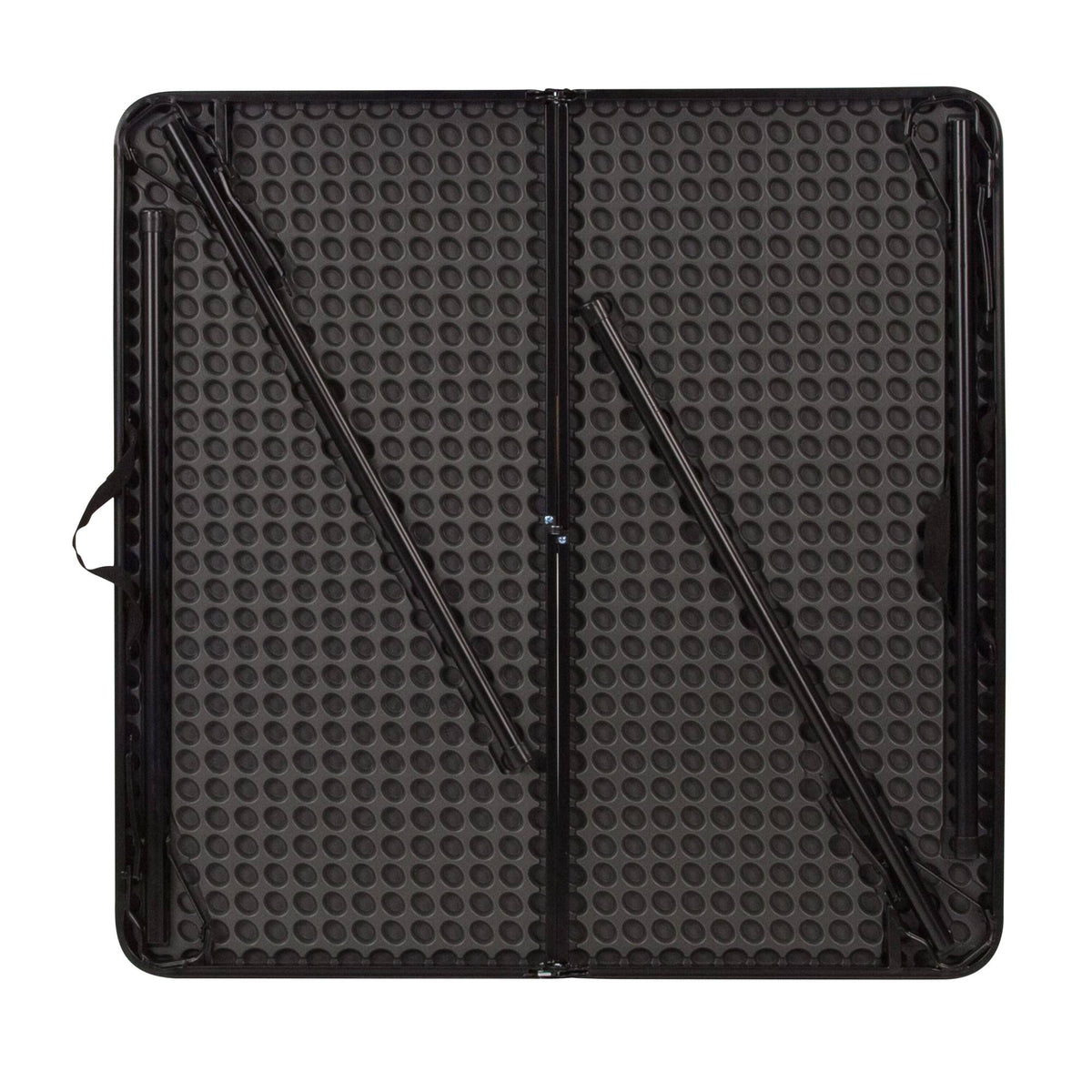 Dark Gray Plastic Folding Table with Carrying Handle R4462