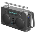 Retro Bluetooth Boombox with Rechargeable Lithium Battery and Carrying Strap S6933