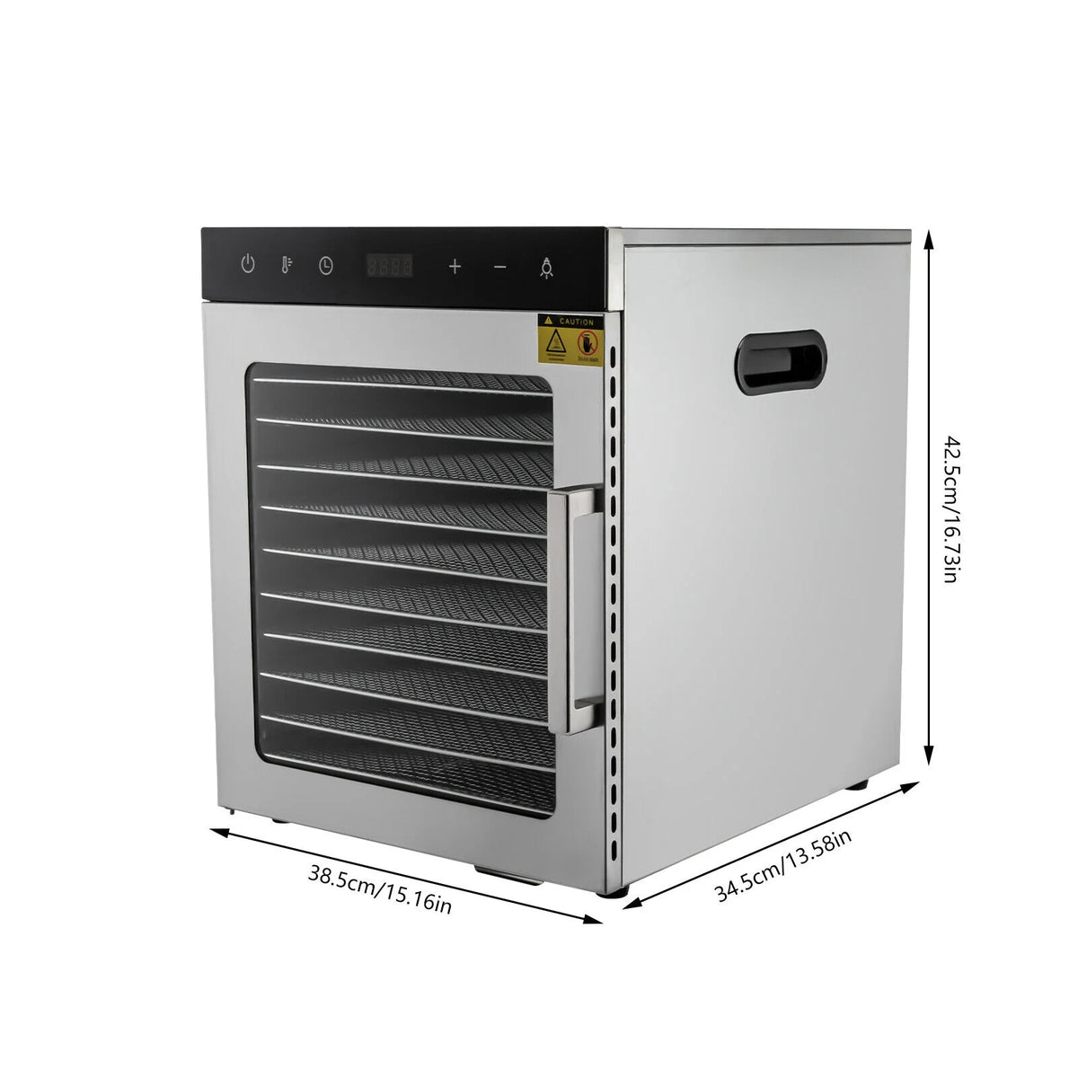 10 Stainless Steel Trays 800W Digital Food Dehydrator N47493