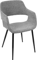 Gray Fabric Dining Chair Set of 2 D53020