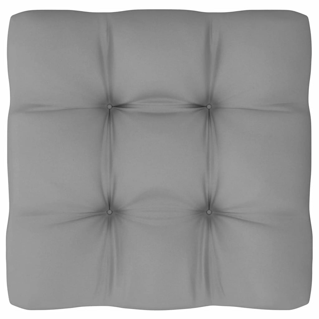 11 Piece Patio Lounge Set with Gray Cushion Pinewood Sectional Outdoor Furniture Set H163
