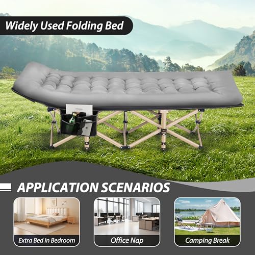 Folding Camping Cot with Large Pocket I5414