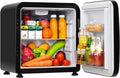 Compact Refrigerator, 1.6 cu ft Mini Fridge with Adjustable Temperature, Auto Defrost, Reversible Door, Removable Glass Shelves (Black) X238