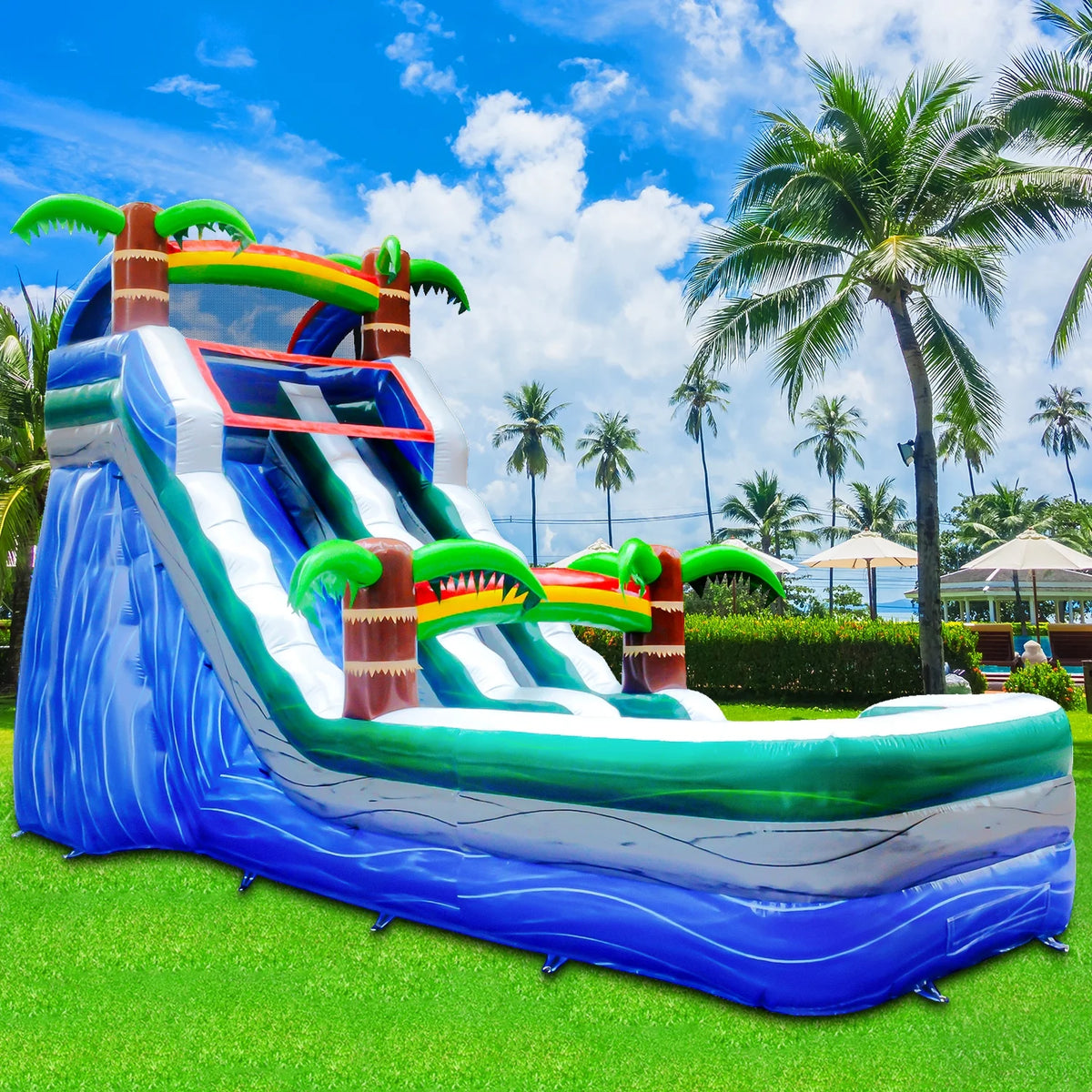 16 ft Inflatable Water Slide with Air Blower K4737