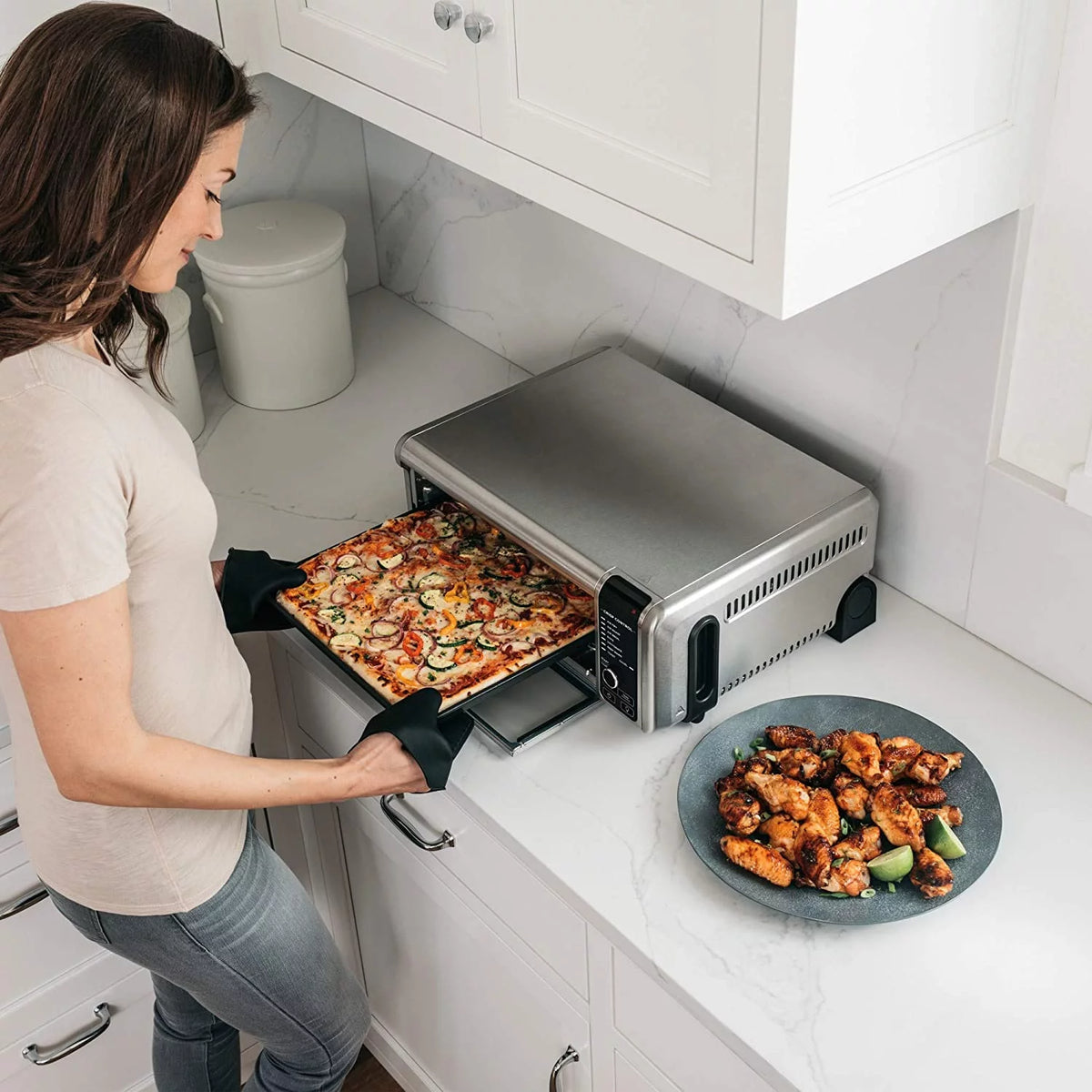 Digital Convection Oven Air Fryer Toaster XL Stainless Steel Z146