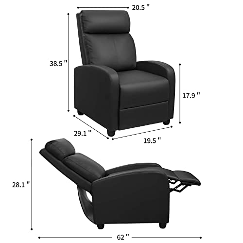 Black PU Leather Recliner Chair X299