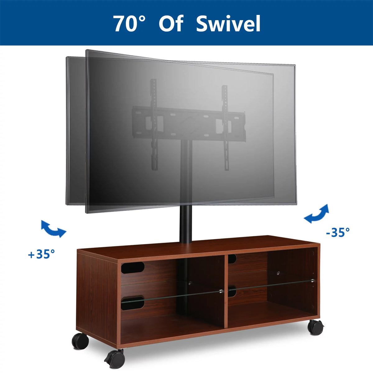 Wood Storage TV Stand with Mount G7836