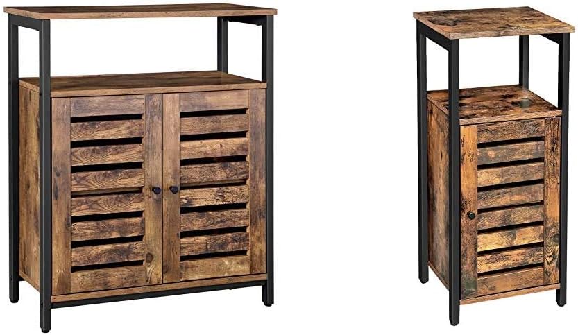 Rustic Brown Standing Storage Cabinet P24758