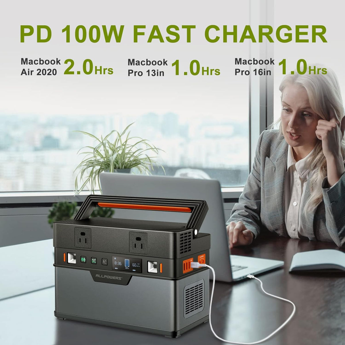 Portable Power Station 700W 606Wh Solar Generator E3370