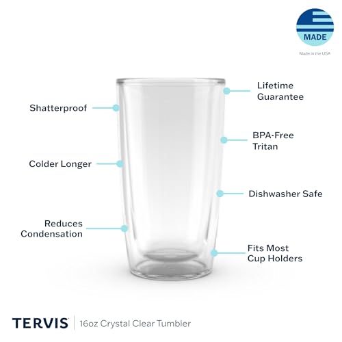 16oz 4pk Double Walled Insulated Tumbler Cup E7225
