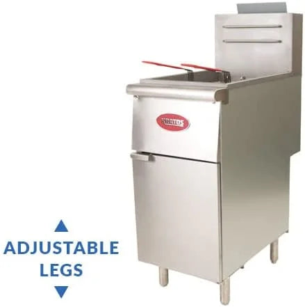Commercial Gas Floor Fryer 40 lb. Capacity Natural Gas N594