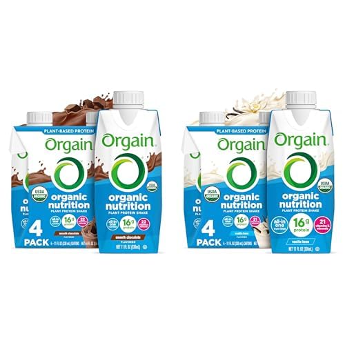Vegan Protein Shake, Smooth Chocolate, 16g Plant Based, 11 Fl Oz (Pack of 12) W57554