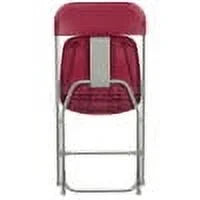 Set of 10 Red Stackable Folding Plastic Chairs Z3577