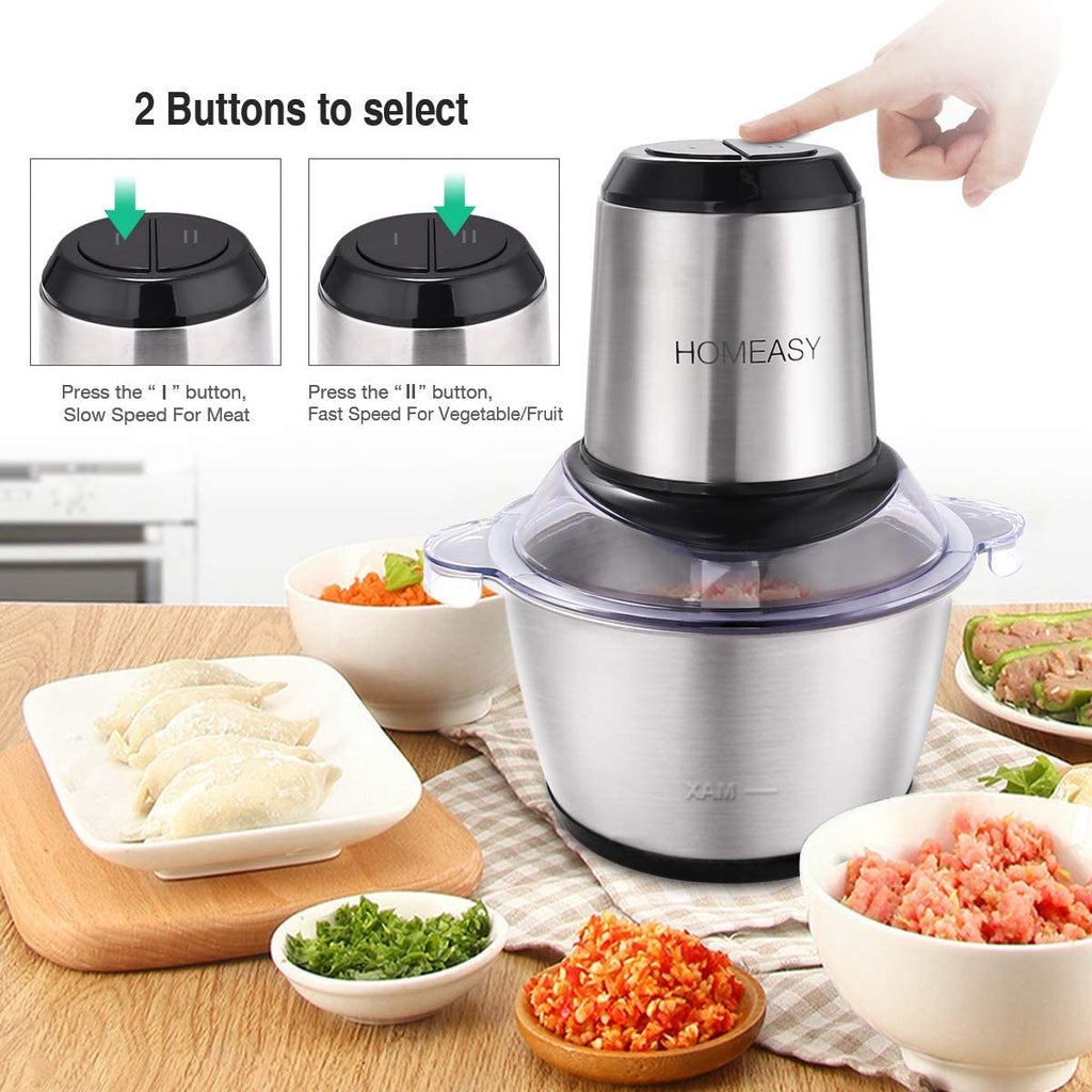 Stainless Steel Food Processor 2L 350W 8 Cups J9369