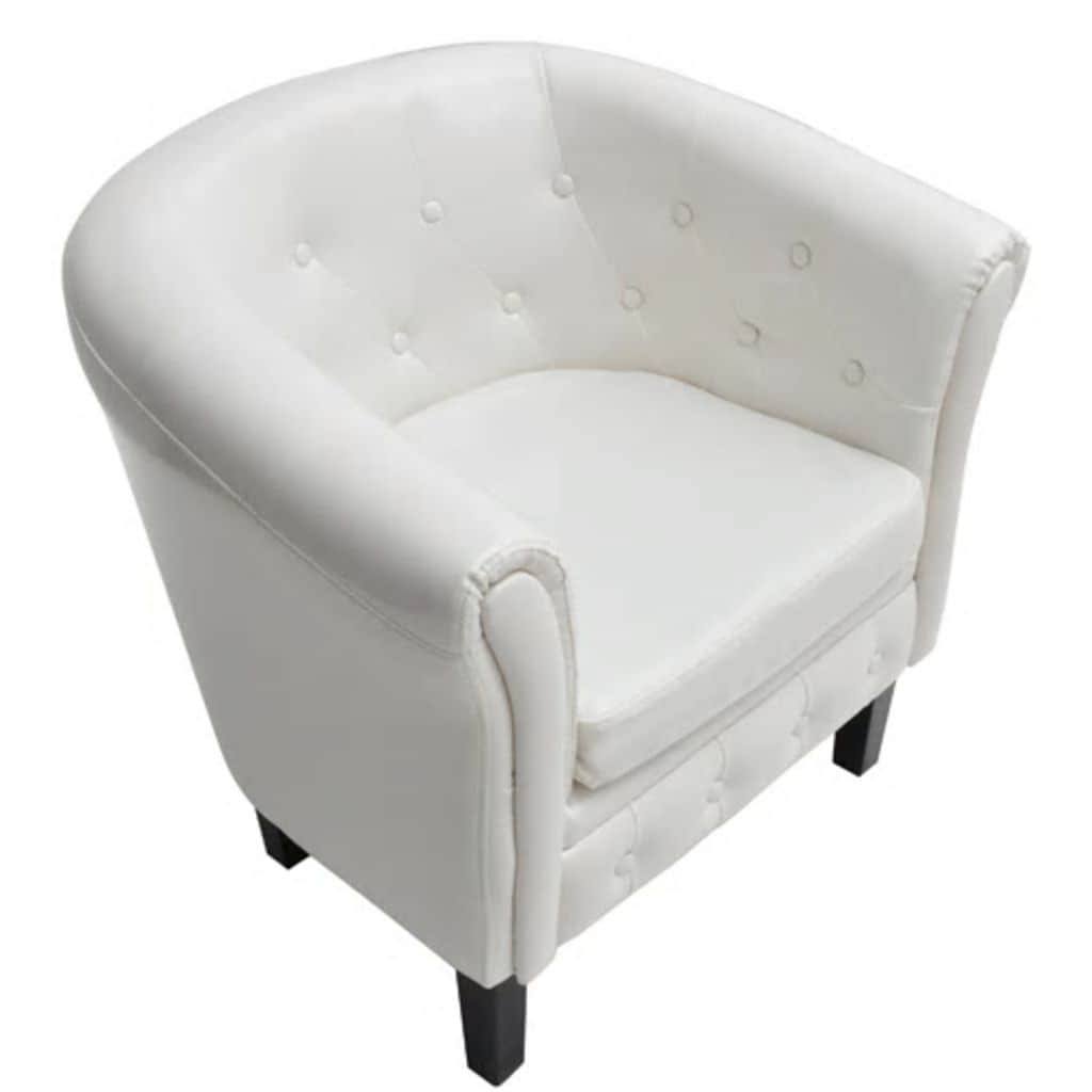 Brown Faux Leather Tub Chair S90378