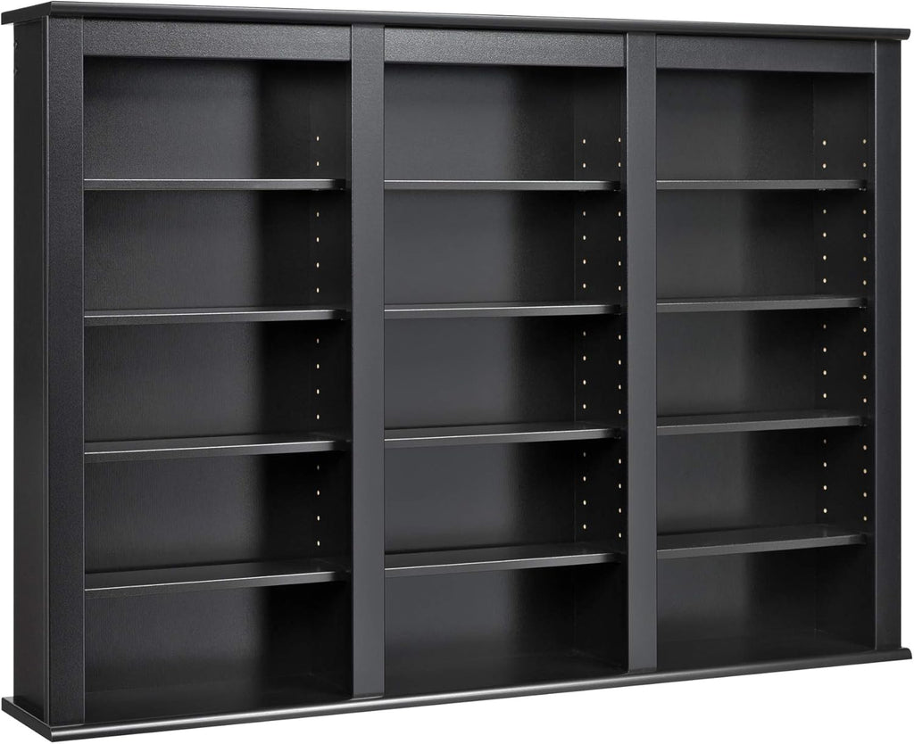 Black Wall Media Storage Rack T130