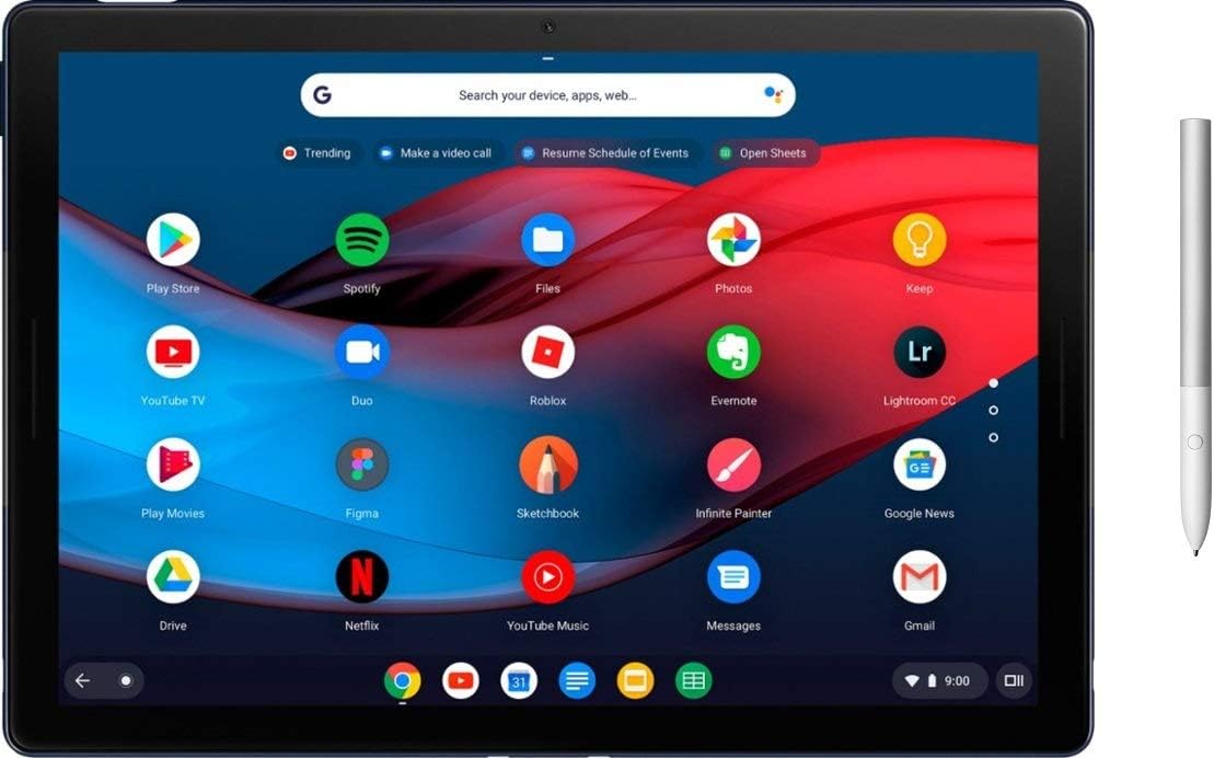 12.3" Touchscreen LCD Tablet with Silver Intel Core i5 8GB Memory 128GB Fingerprint Reader Chrome OS Midnight Blue L58820