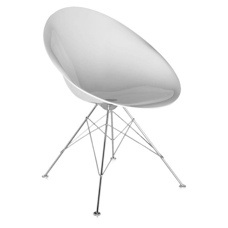 Glossy White Swivel Armchair A90855