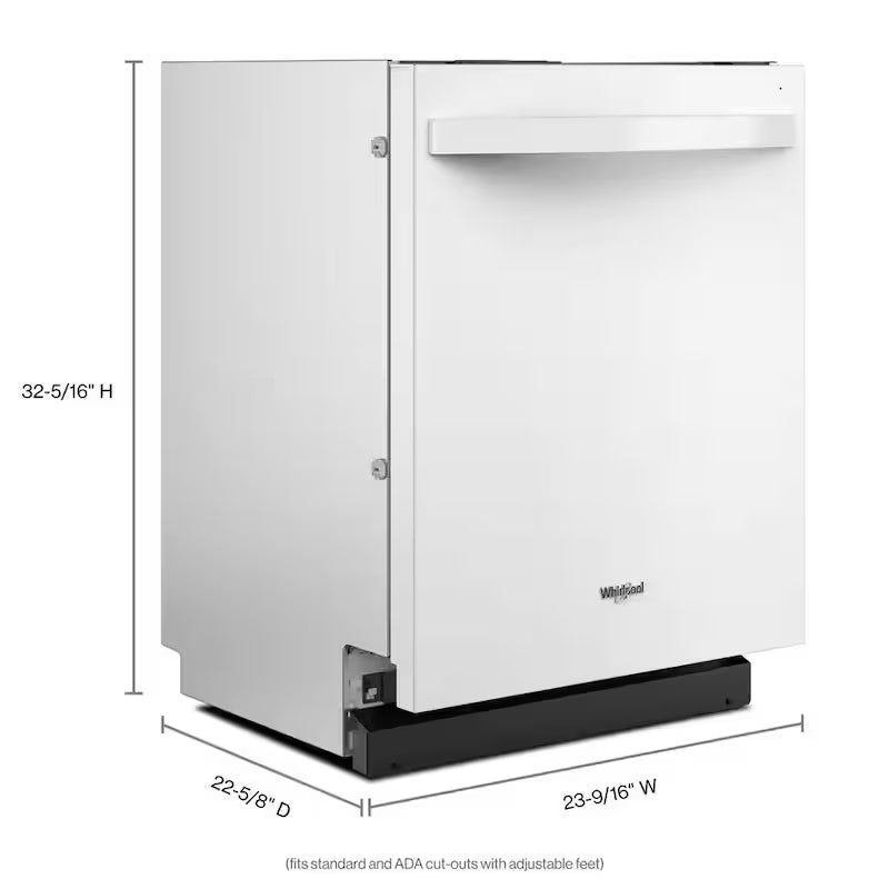 White Built-In Dishwasher with 3rd Rack U1657
