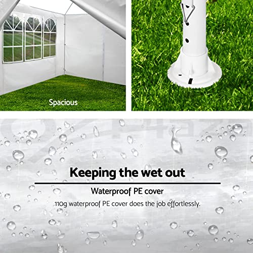 White 10x20 Heavy Duty Outdoor Canopy with Removable Sidewalls F112