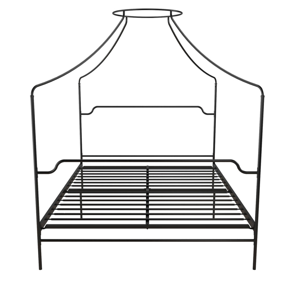 Black Metal Canopy Queen Size Bed P110