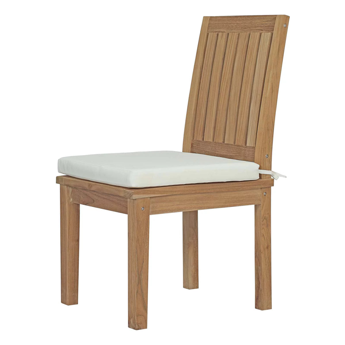 White Wood Outdoor Dining Chair and Table Set M35318