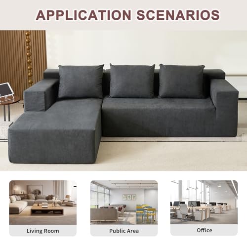 60" Memory Foam Fold Sofa Bed with 2 Pillows Dark Gray Z117600