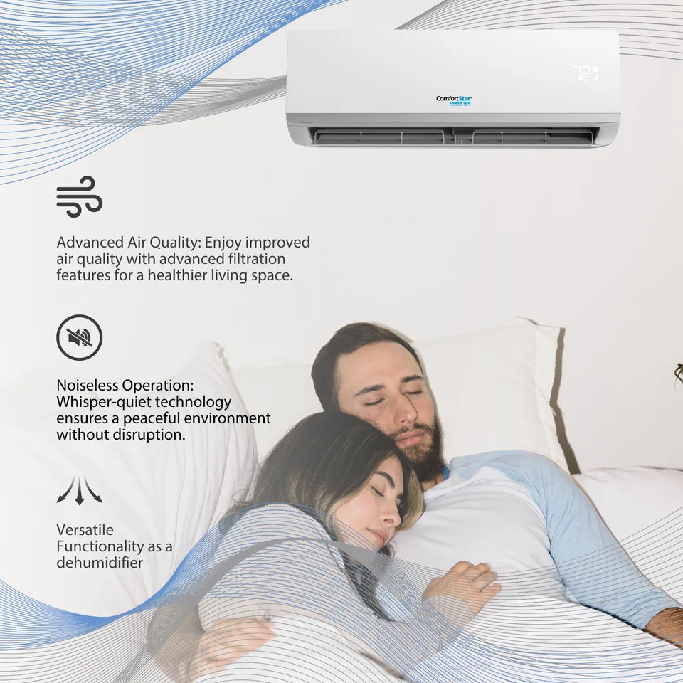 18,000 BTU 17 SEER2 Ductless Mini-Split Air Conditioner Heat Pump 220V F480