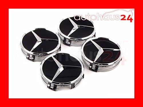 Black Chrome Wheel Center Hub Cap Set of 4 X4323
