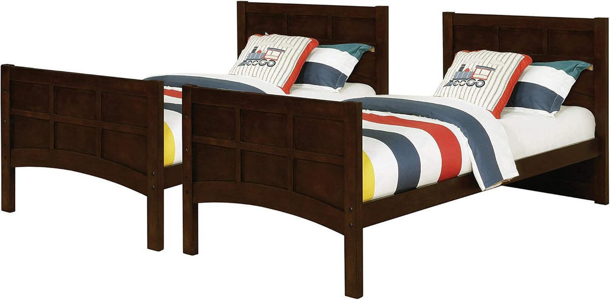 Cappuccino Twin Over Twin Bunk Bed T93389
