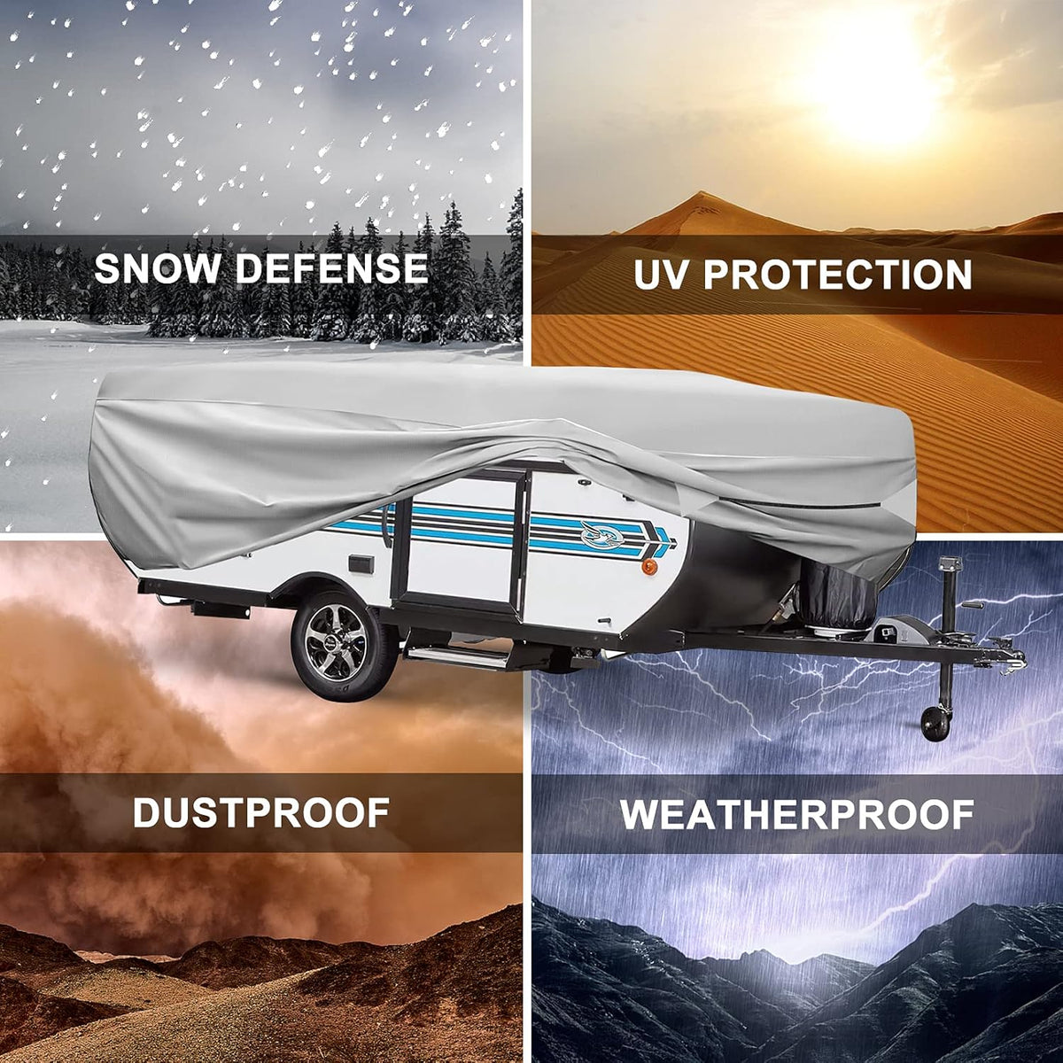 500D Oxford Waterproof Pop-up Camper Cover S67255