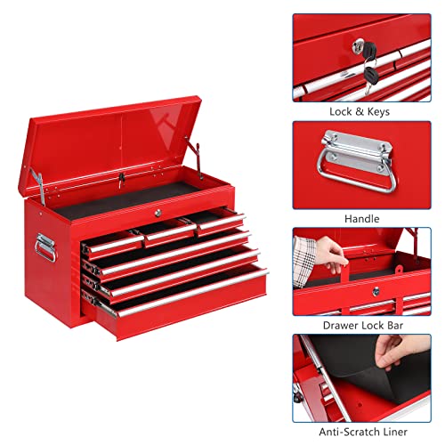 5-Drawer Rolling Tool Chest with Lockable Wheels W35556