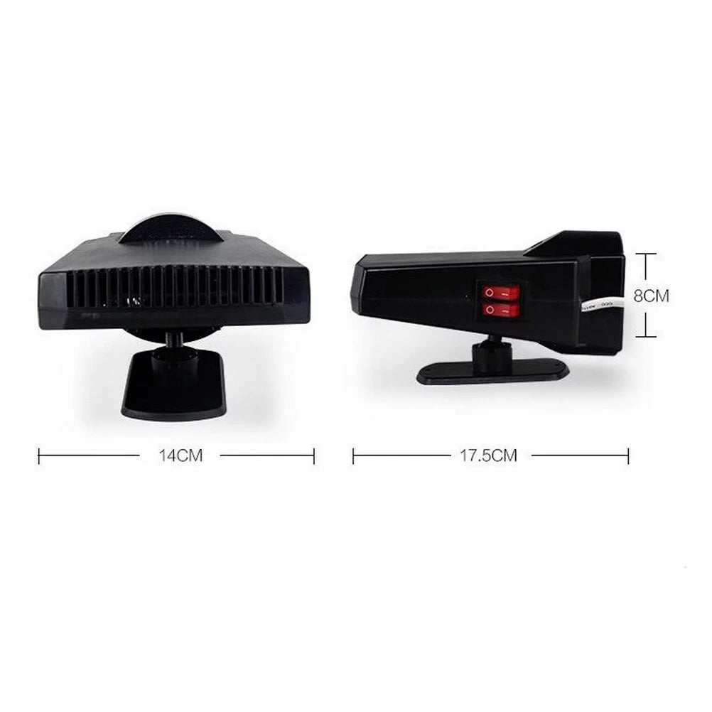 12V 200W Demister Defrosting Electric Heater Fan (Black) C14741
